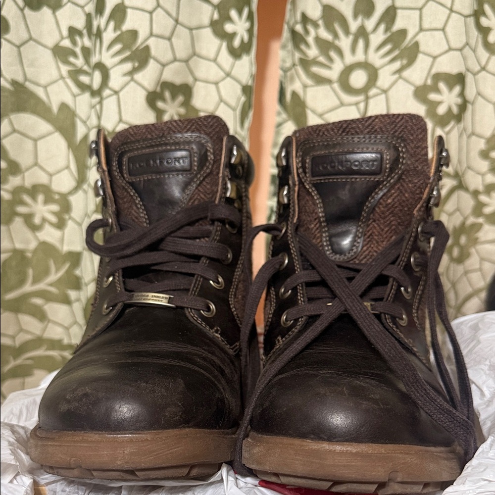 Rockport Men's Dark Brown Leather Boots